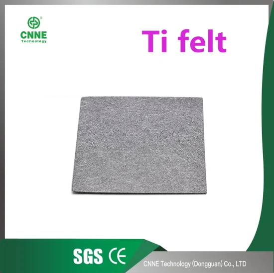 Feutre en fibre de titane pur Gr1 personnalisé pour cellule électrolytique/ électrolyseur/ cellule d'électrolyse/ioniseur d'eau
